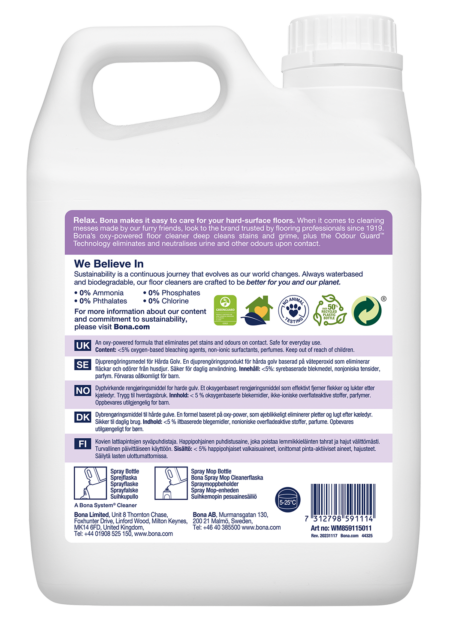 Bona Pet System™ Hard Surface Floor Deep Cleaner Refill 2,5L